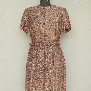 50's or 60's paint "brush strokes" cotton dress